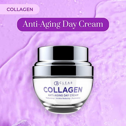 Collagen Daily Face Moisturizer - Moisturizing, Reduce Wrinkles & Fine Lines, Hydrating Day Cream - Cruelty Free Korean Skin Care for All Skin Types - 1.69 Oz / 50 ML